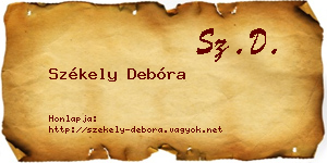 Székely Debóra névjegykártya
